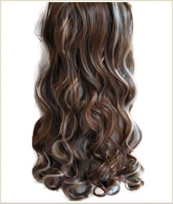 CURLY Medium Brown-Blonde Mix